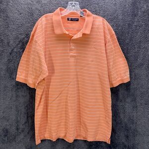 Oxford Men's Raptor Bay Golf Club Striped Mercerized Golfing Polo Shirt Size XL